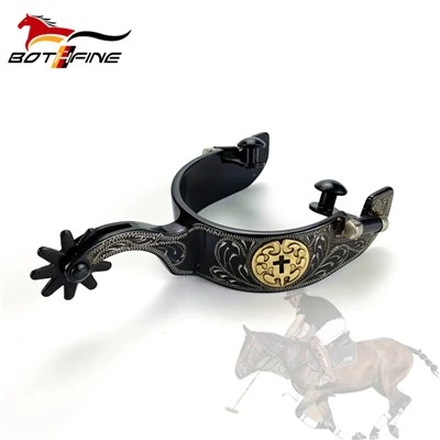 Мужские шпоры Western Black Cross Concho